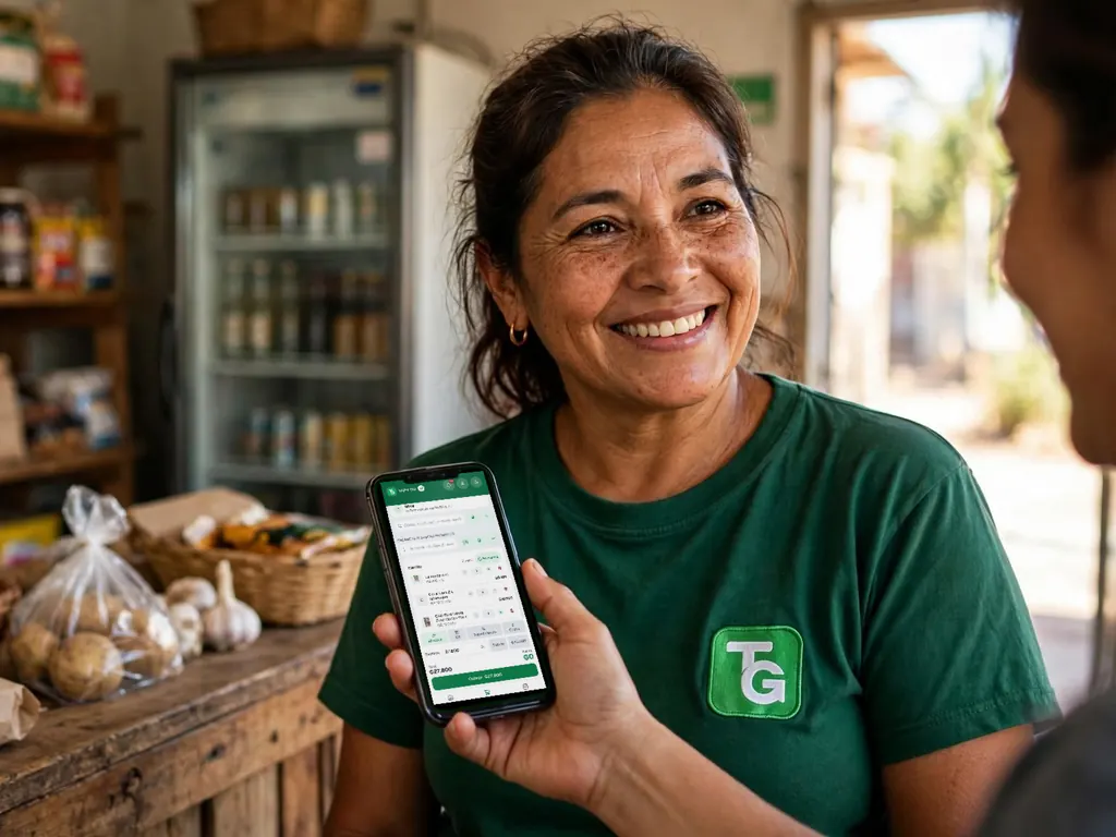Almacén y bebidas: dueño o dueña del negocio con Tapy Go en el celular