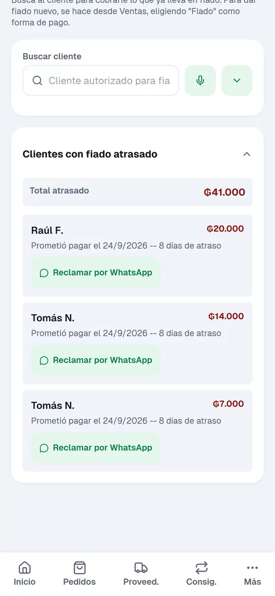 El fiado en Tapy Go